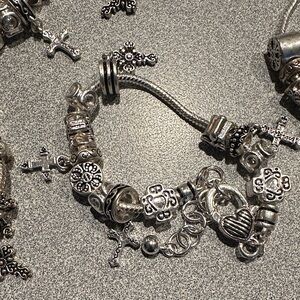 Elegant Silver Charm Bracelet